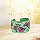  лавандовый из натуральной кожи с вышивкой цветы. Браслет-манжета. Attention grabbing bags: сумки. Ярмарка Мастеров.  Фото №4
