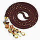 Лариат "Коричневый в крапинку". Лариаты. Beads_and_Bears (Varvarushka). Интернет-магазин Ярмарка Мастеров.  Фото №2