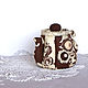 Textile teapot - box milk chocolate. Candy bowl, gift. Box. Elena Gavrilova. Online shopping on My Livemaster.  Фото №2
