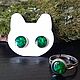 Ring and stud earrings, with mother of pearl.The color is emerald, Jewelry Sets, Barnaul,  Фото №1