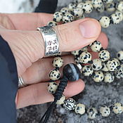 Фен-шуй и эзотерика handmade. Livemaster - original item Buddhist Rosary of Jasper Mala with Chong Ji, Silver, Guardian Knot. Handmade.