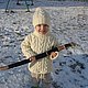 Теплый детский свитер с косами "Нежный", , Лесной,  Фото №1