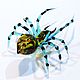 Интерьерная фигурка из цветного стекла Паук Solitaire. Статуэтки. Мастерская Animals in Glass. Интернет-магазин Ярмарка Мастеров.  Фото №2