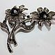 Beautiful vintage brooch 'Twig with rhinestones', Czech Republic, Vintage brooches, Moscow,  Фото №1