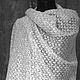 100% linen Large openwork stole. Wraps. Exclusive linen jersey from Elena. My Livemaster. Фото №5