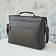 Men's business leather briefcase 'Vincent' (Dark cinnamon). Brief case. DragonBags - Men's accessories. My Livemaster. Фото №4