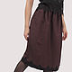 Burgundy skirt with lace on elastic viscose 65cm. Skirts. Yana Levashova Fashion. My Livemaster. Фото №4