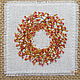 Christmas Wreath,Embroidered,beads, Christmas embroidery. Pictures. Givemiracles. Online shopping on My Livemaster.  Фото №2