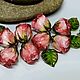Бусины розочки лэмпворк "Фламинго" Стекло lampwork. Бусины. Оксана Искуснова украшения лэмпворк (SOVARTstudio). Интернет-магазин Ярмарка Мастеров.  Фото №2