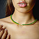 Колье чокер "Краски осени" агат серебро. Чокер. Украшения Darya_your_jewelry. Интернет-магазин Ярмарка Мастеров.  Фото №2