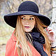 Wide-brimmed hat with a tight brim. black. Hats1. Exclusive HATS. LANA ANISIMOVA.. Online shopping on My Livemaster.  Фото №2