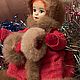 Заказать Ватная игрушка«Девочка с муфтой». Elena Romanova Dolls. Ярмарка Мастеров. . Елочные игрушки Фото №3