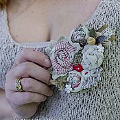 Украшения handmade. Livemaster - original item brooches: Shabby Roses 1. Handmade.