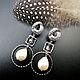 Order Large earrings with cotton pearls 'Stranger'. Jewelry just for You (G-Korchagina). Livemaster. . Earrings Фото №3