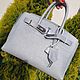 Заказать Кожаная сумка в стиле Birkin 25. My handmade. Magic denim in art. Ярмарка Мастеров. . Классическая сумка Фото №3