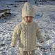 Заказать Теплый детский свитер с косами "Нежный". Zaйko      Одёжки для Вашей крошки. Ярмарка Мастеров. .  Фото №3