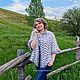 Пончо - кардиган оверсайз , пелерина " Леди Осень ". Пончо. Наталья  Пуховая Мастерская (puhovyiy-master). Ярмарка Мастеров.  Фото №9