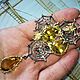Golden Nets pendant with citrines. Pendant. dobrivolshebnik (dobrivolshebnik). My Livemaster. Фото №4