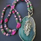 Украшения handmade. Livemaster - original item Copy of Necklace with agate, avanturine. Handmade.