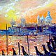 Картина маслом "Венеция на закате", Картины, Санкт-Петербург,  Фото №1