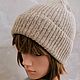 Вязаная шапочка из шерсти с кашемиром. Шапки. Марина (Knitted Comfort). Ярмарка Мастеров.  Фото №5
