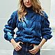 Вязаный свитер Волны. Свитеры. Knit by Heart - Вязаная одежда 富. Ярмарка Мастеров.  Фото №7