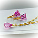 Order Jewelry sets with pink Topaz in gold. Solanda. Livemaster. . Jewelry Sets Фото №3