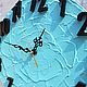 Wall clock wooden Turquoise with large numbers. Watch. Clocks for Home (Julia). My Livemaster. Фото №4