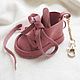 Leather pink keychain pendant on the bag CUTE SHOE-3 made of suede. Key chain. Irina Vladi. My Livemaster. Фото №4