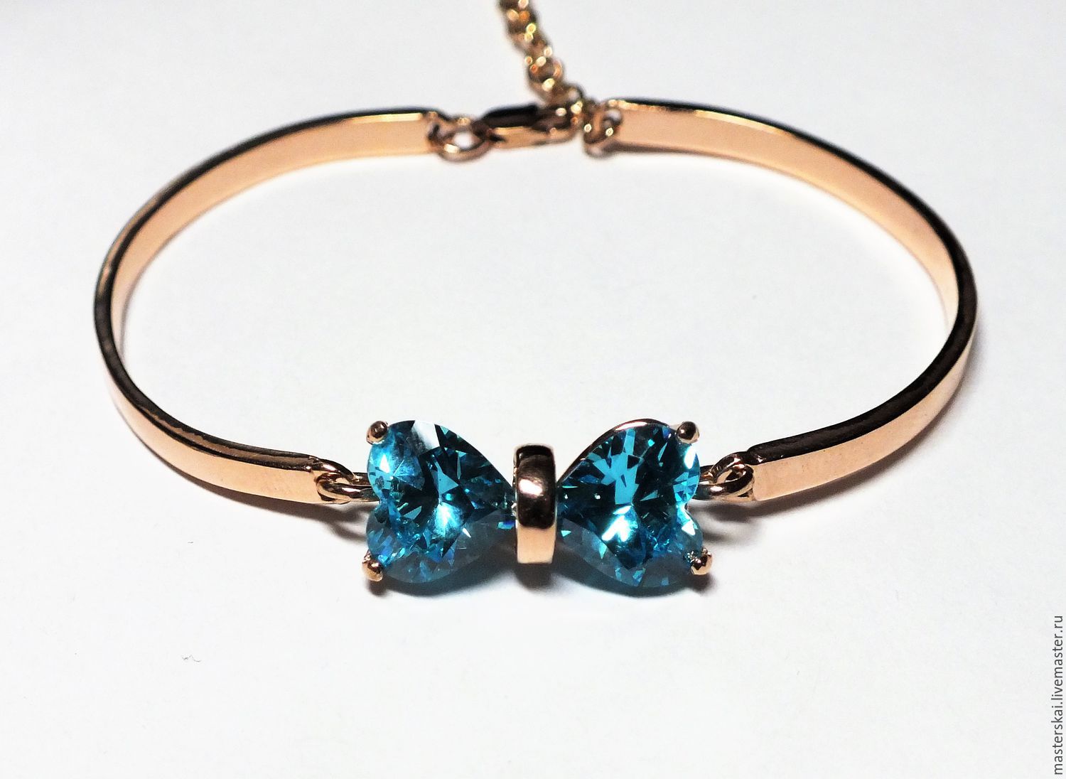 Bracelet 'Love' -gold 585, Swarovski crystals, Bead bracelet, Moscow,  Фото №1