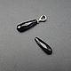 Onyx black faceted drop 15h5 mm, Pendants, Moscow,  Фото №1