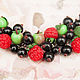 Bracelet with raspberries, black currants and apples. Bead bracelet. Romanycheva Natalia. My Livemaster. Фото №5