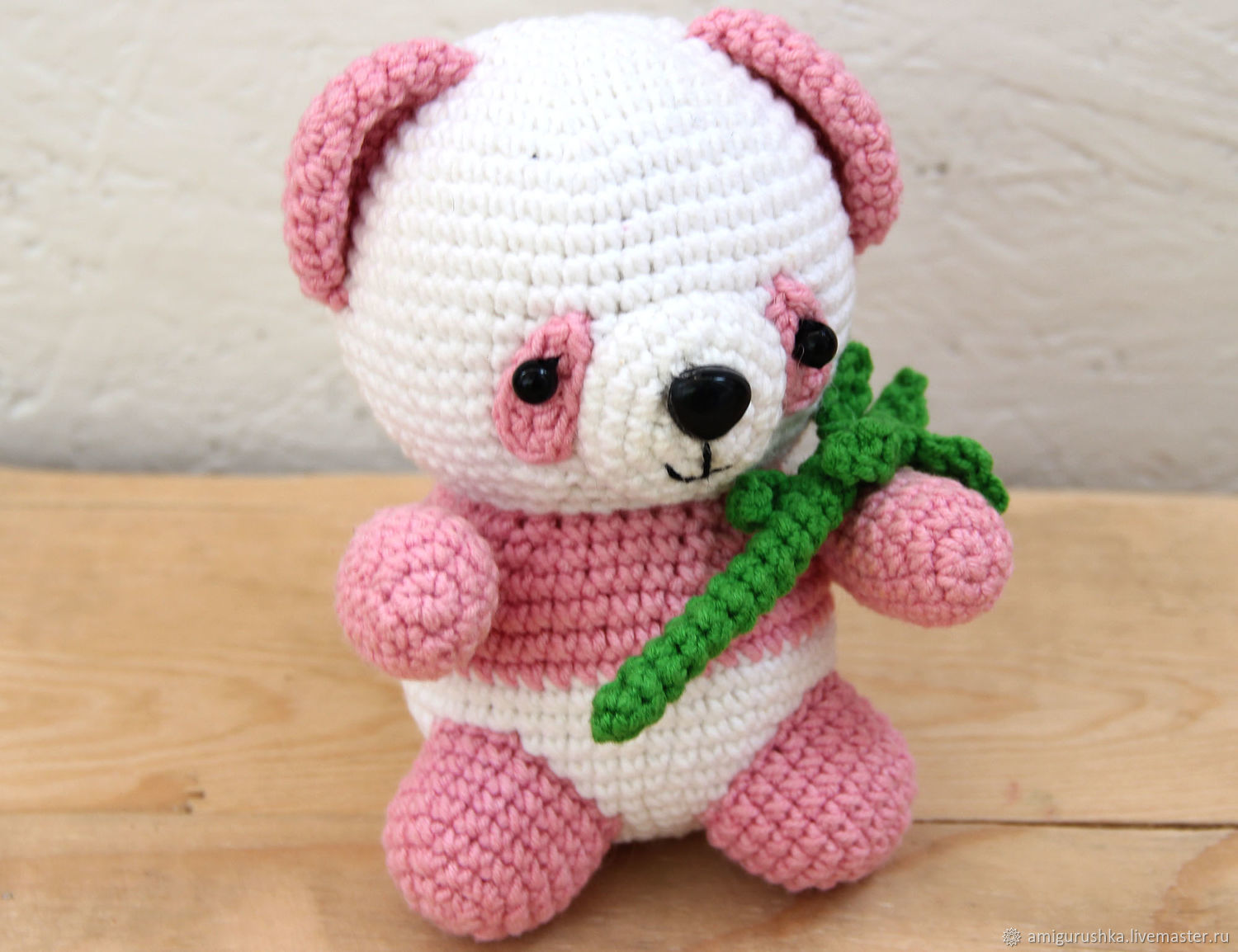 Soft toy knitted Panda – купить на Ярмарке Мастеров – FJ0V1COM
