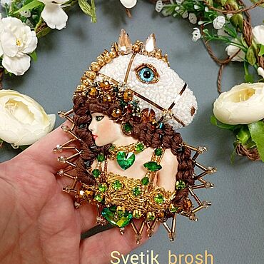 Украшения ручной работы. Ярмарка Мастеров - ручная работа Дева и конь. Handmade.