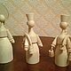 Куколки из липы ( деревянная игрушка.)- 95 руб.                   Куколки  с коромыслом  и ведрами по 110 руб..