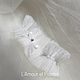 Свадебная подвязка в горошек «White». Подвязки. L'Amour et Psyché. Интернет-магазин Ярмарка Мастеров.  Фото №2