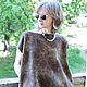 Felted tunic Brown Square, Dresses, Moscow,  Фото №1