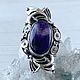  фиолетовый аметист серебро 925 пробы. Кольцо на весь палец. Shahinian Jewelry. Интернет-магазин Ярмарка Мастеров.  Фото №2