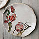  Tulips. Plates. Hand-painted stones. Online shopping on My Livemaster.  Фото №2