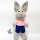 Toy Bunny knitted plush toy Hare soft toy rabbit, Stuffed Toys, Volokolamsk,  Фото №1