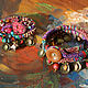 Order Jewelry sets: Boho tapestry cord 'Gipsy Cat'. Moon Rainbow (khelena). Livemaster. . Jewelry Sets Фото №3