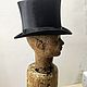 Order Black satin top hat 'B'. Felt Hats Shop. Livemaster. . Cylinder Фото №3