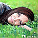 A portrait from a photo 'the Girl on the grass'. Pictures. ArtFairy Portrets and Caricatures (artfairy). Online shopping on My Livemaster.  Фото №2