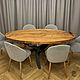 Заказать Овальный обеденный стол из слэба карагача. Akutrau Woodworking. Ярмарка Мастеров. . Столы Фото №3