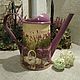 Watering can decoupage 'Provencal herbs-2'. Heads. nikazvereva. Online shopping on My Livemaster.  Фото №2