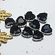 Rhinestones Heart 10 mm Black in a frame. Rhinestones. Ostrov sokrovisch (Anastasiya Graf). Интернет-магазин Ярмарка Мастеров.  Фото №2