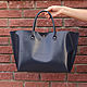 Women's leather bag blue. Classic Bag. migotobags. My Livemaster. Фото №4