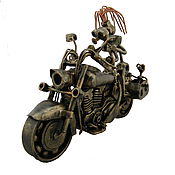 Подарки к праздникам handmade. Livemaster - original item Figurine: Happy family on a bike Honda VTX 1300S. Handmade.