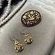 Broche y aretes de Damasceno, Vintage jewelry sets, St. Petersburg,  Фото №1