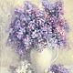 Oil painting Bright morning lilac impressionism. Pictures. Ирина Димчева. My Livemaster. Фото №5